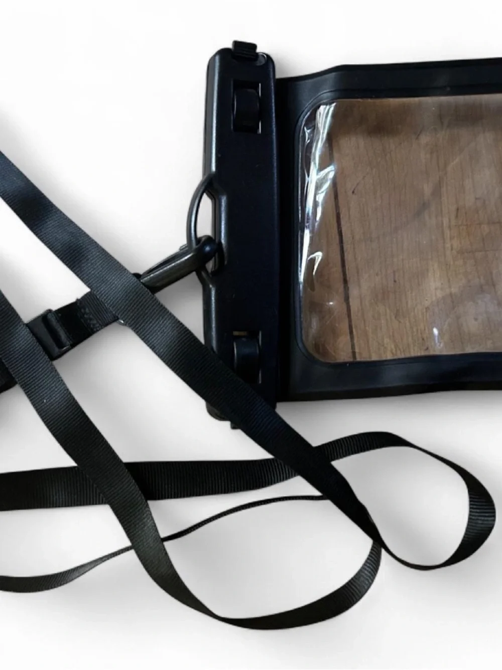Clear Waterproof Phone Pouch with Black Lanyard